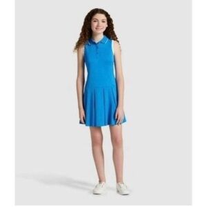 Vibrant Blue Polo Dress for Kids